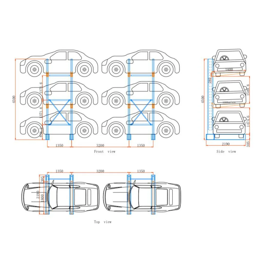 Dimensioned sketch of a cantilever: 4.50 m height and dimensions
